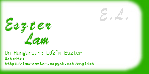 eszter lam business card